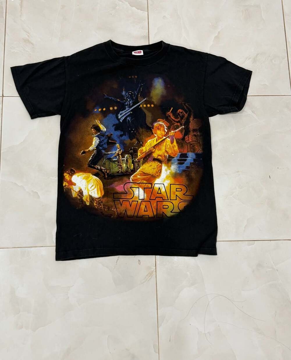 Vintage Star Wars Rock Band Concert Graphic T-Shirt